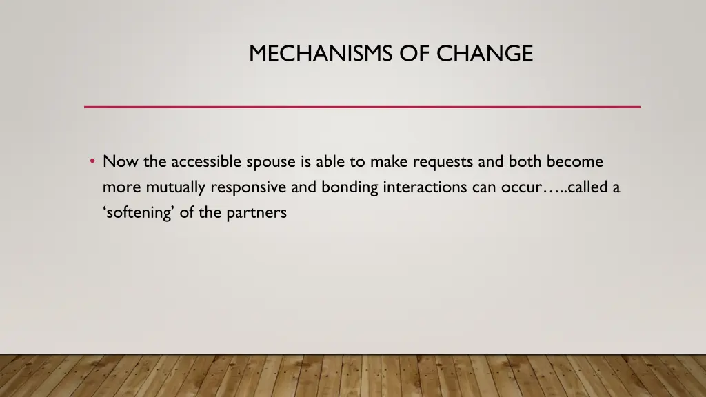 mechanisms of change