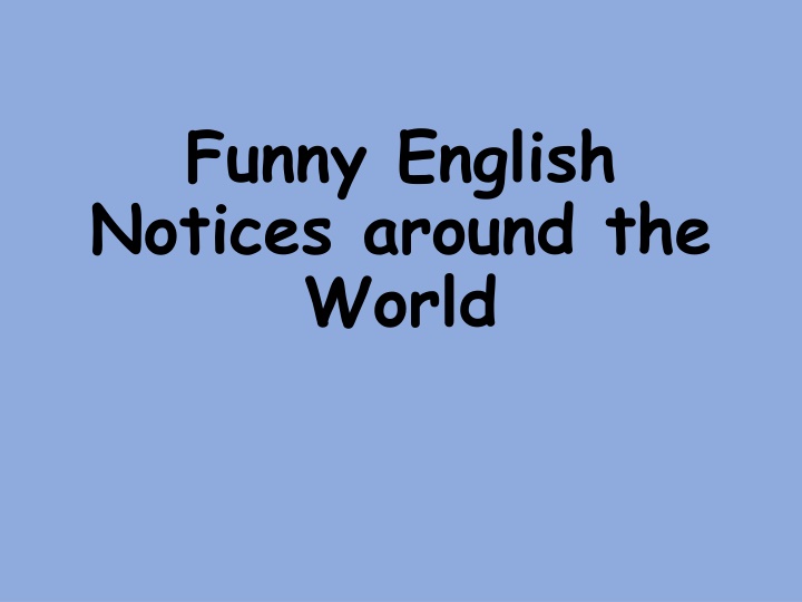 funny english notices around the world