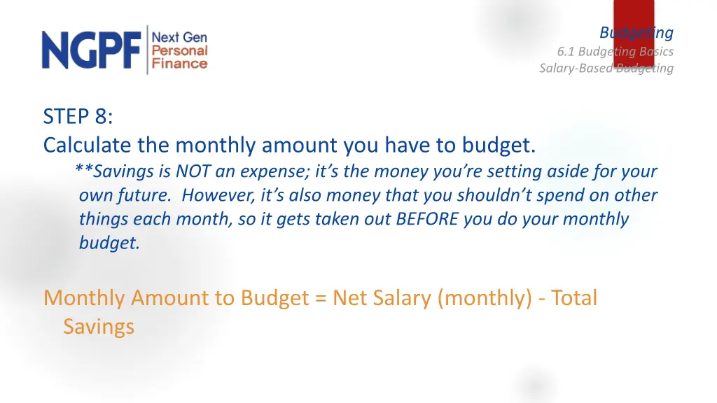 budgeting 8