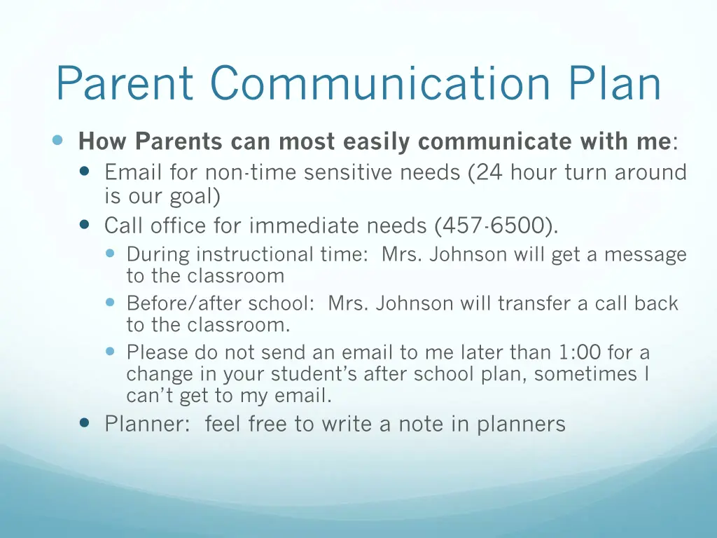 parent communication plan 1