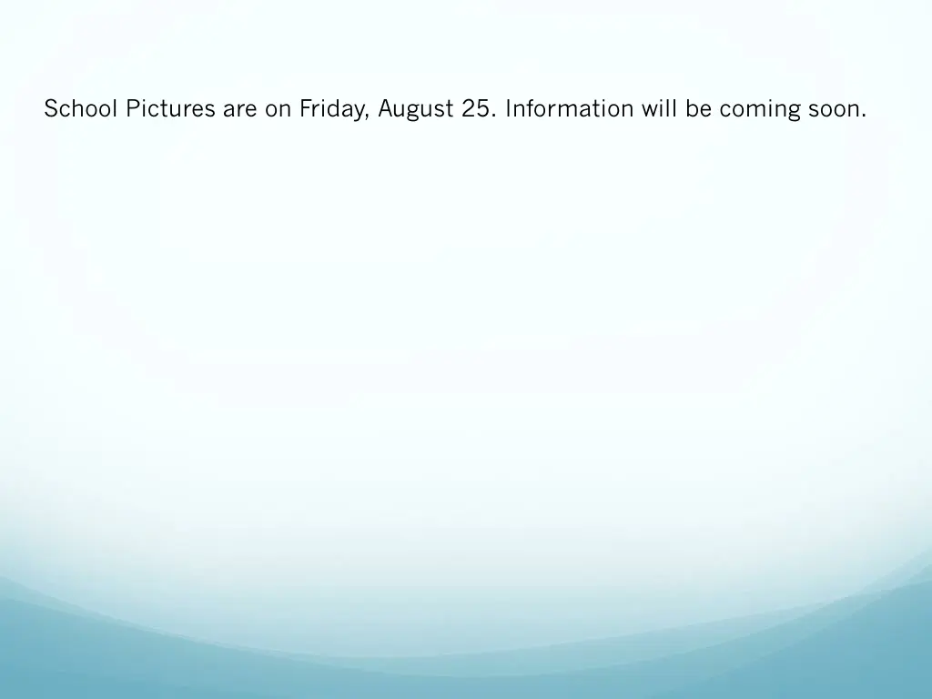 school pictures are on friday august