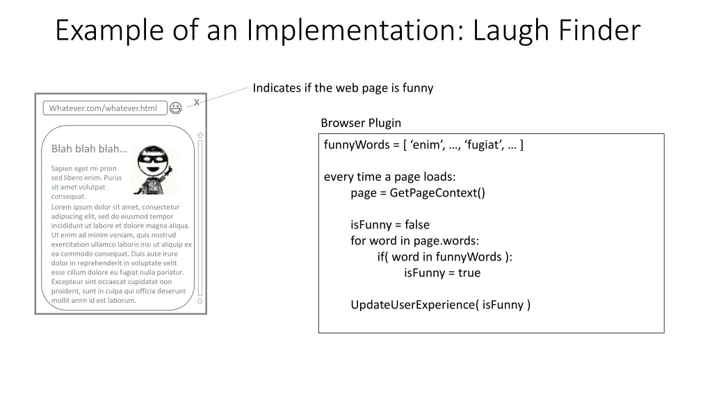 example of an implementation laugh finder