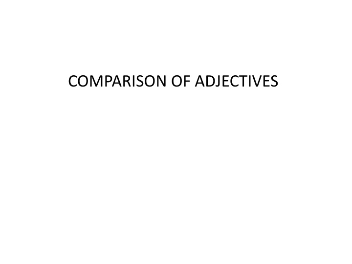 comparison of adjectives