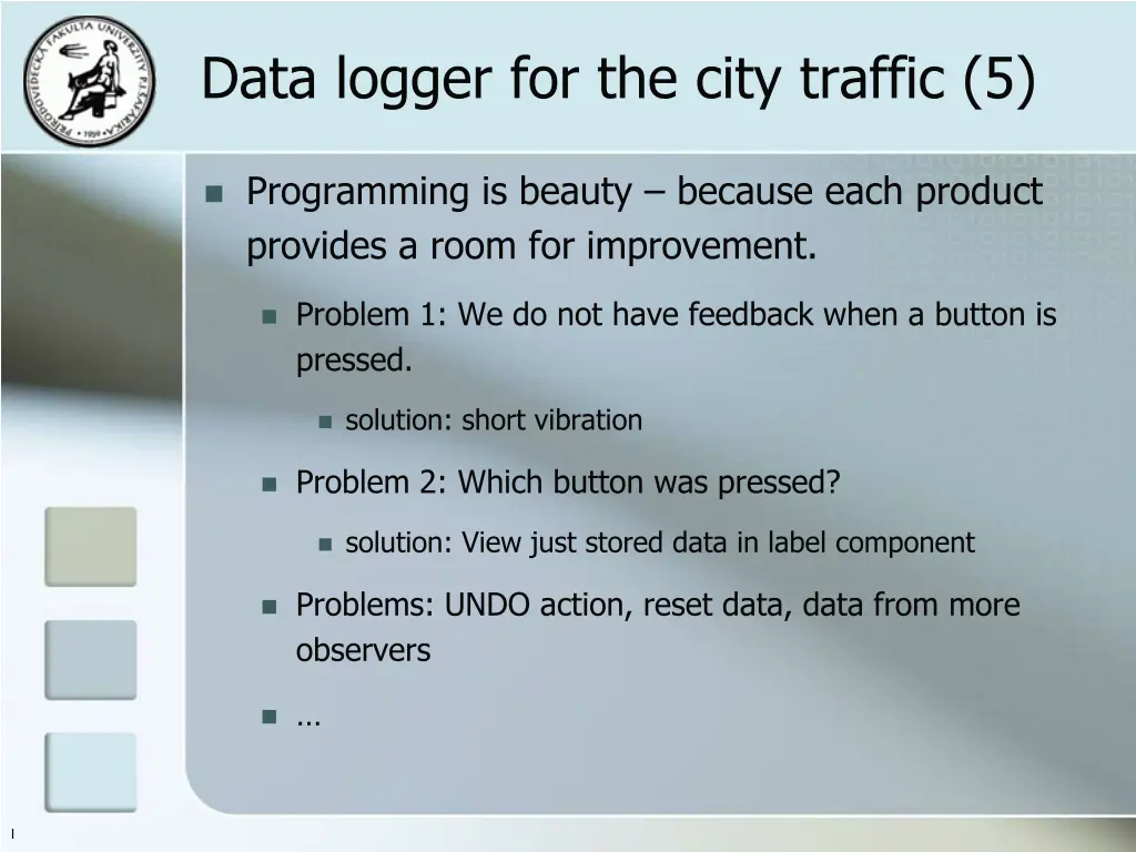 data logger for the city traffic 5