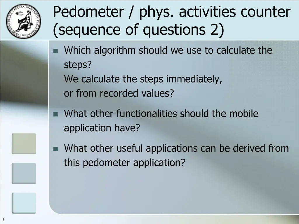 pedometer phys activities counter sequence 1