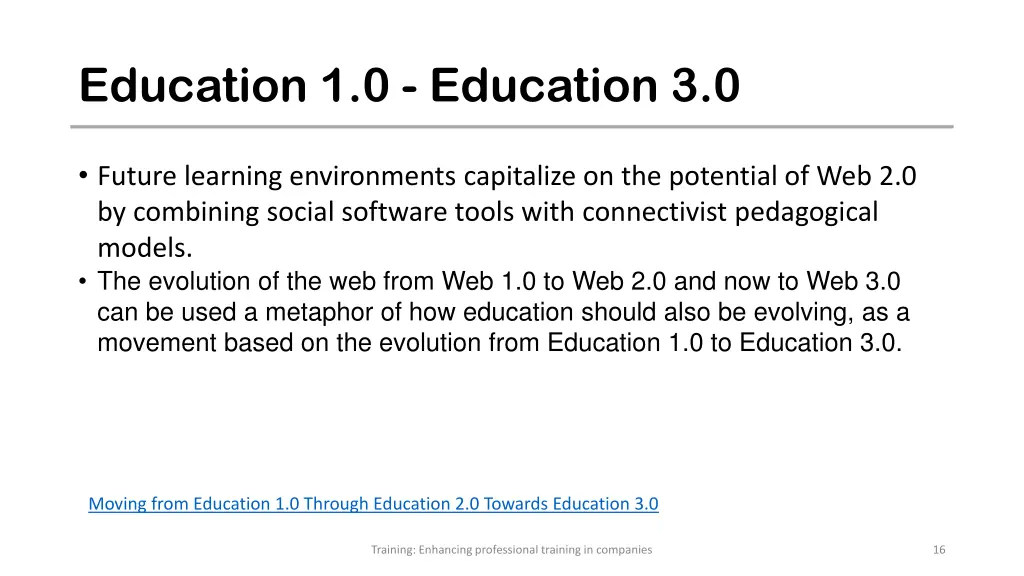 education 1 0 education 3 0