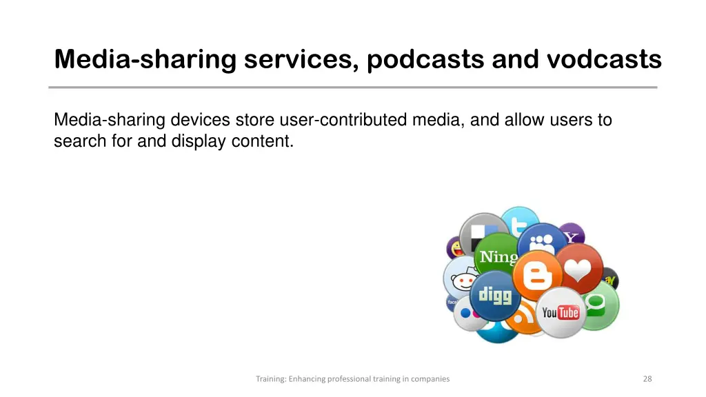 media sharing services podcasts and vodcasts