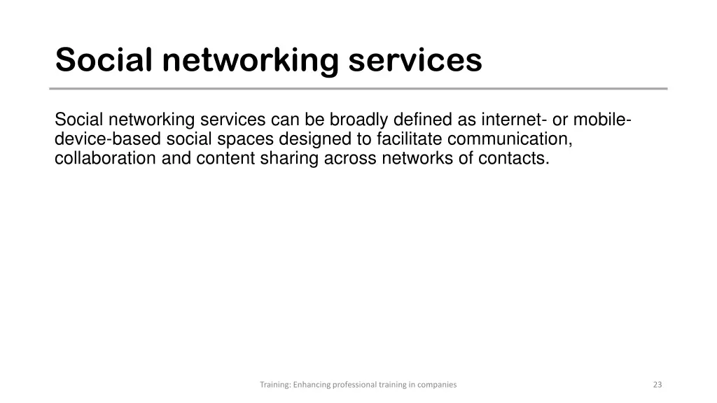 social networking services