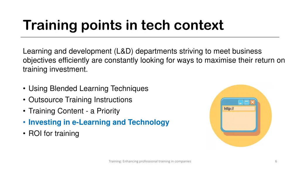 training points in tech context