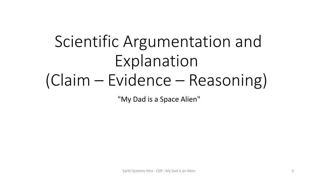 scientific argumentation and explanation claim