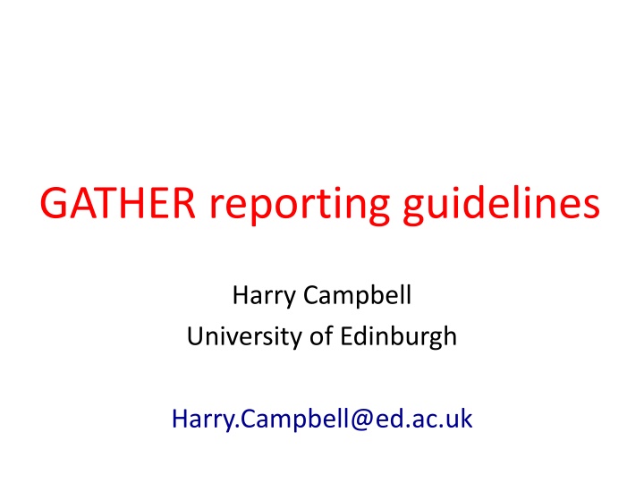 gather reporting guidelines