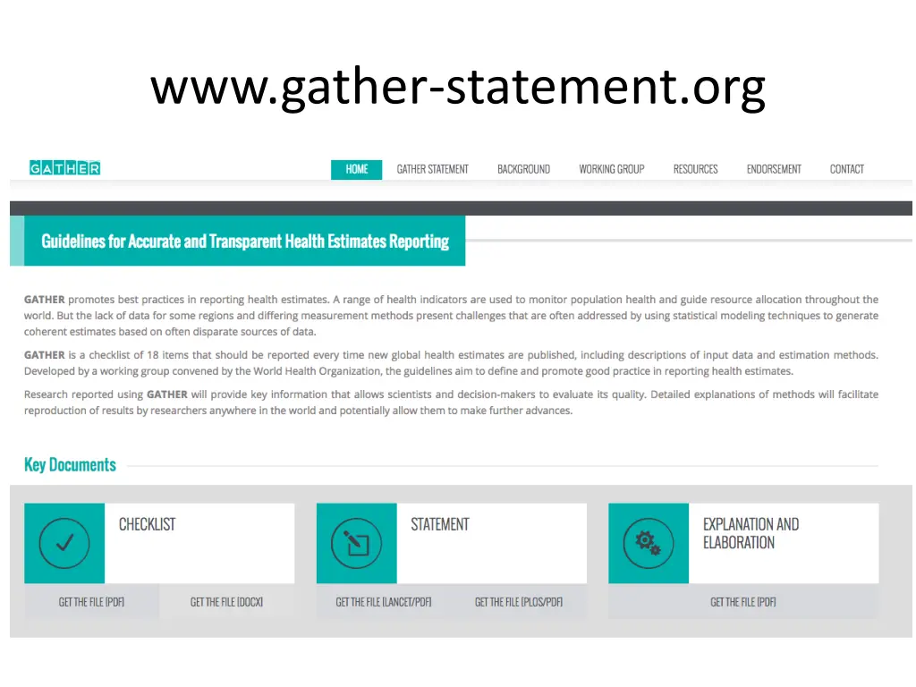 www gather statement org