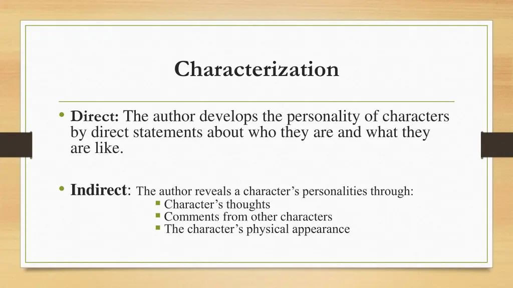 characterization