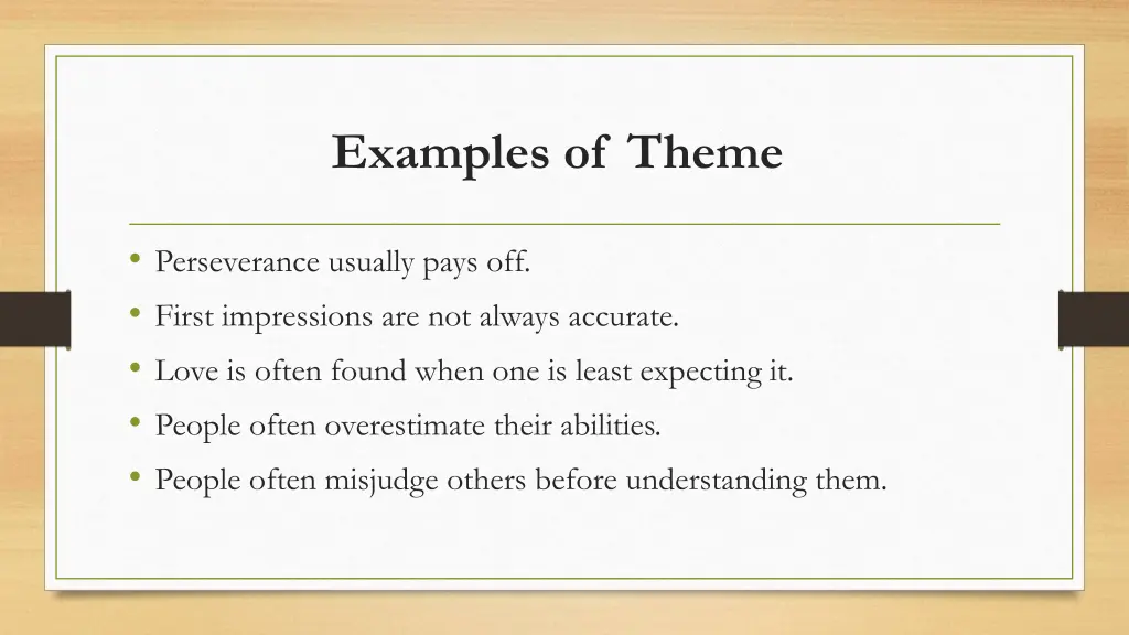 examples of theme