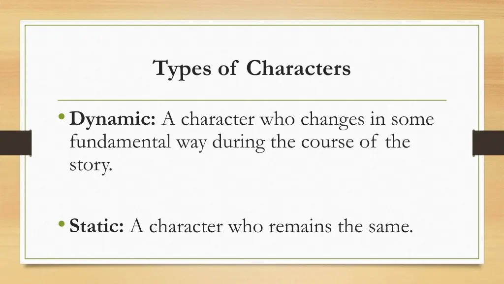 types of characters 1