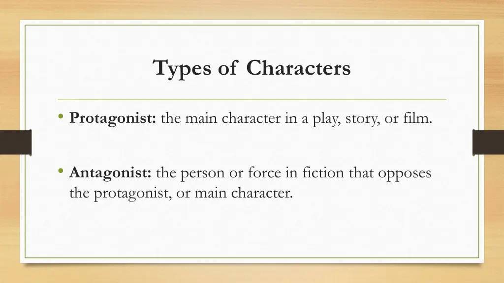 types of characters 2