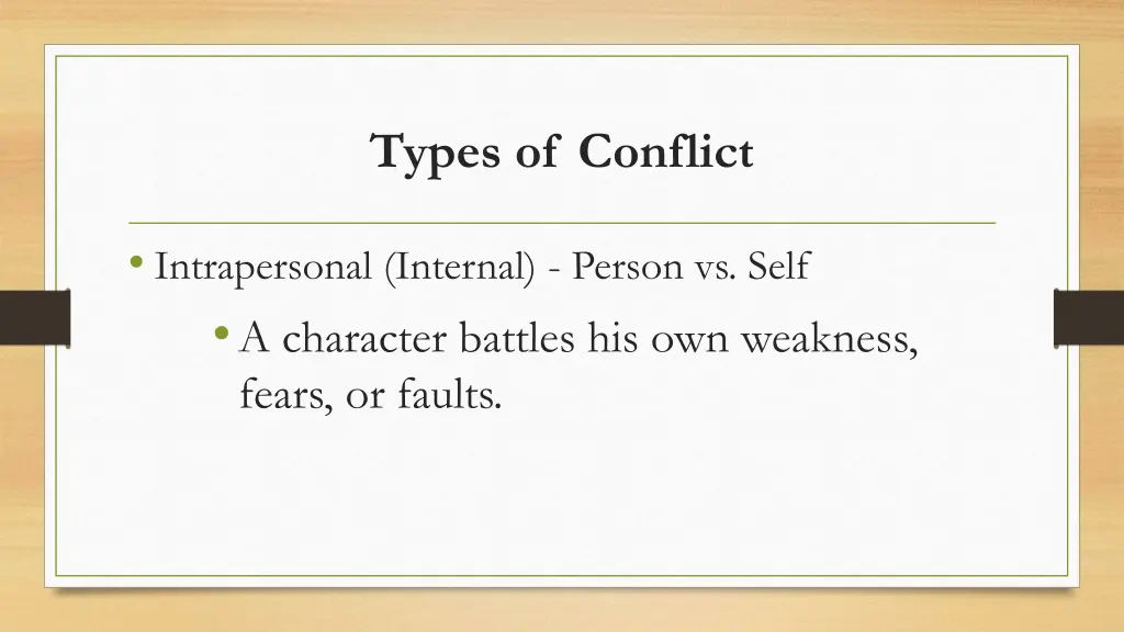 types of conflict 1