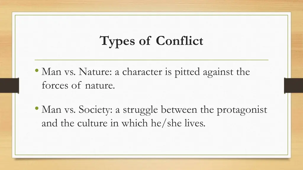 types of conflict 2