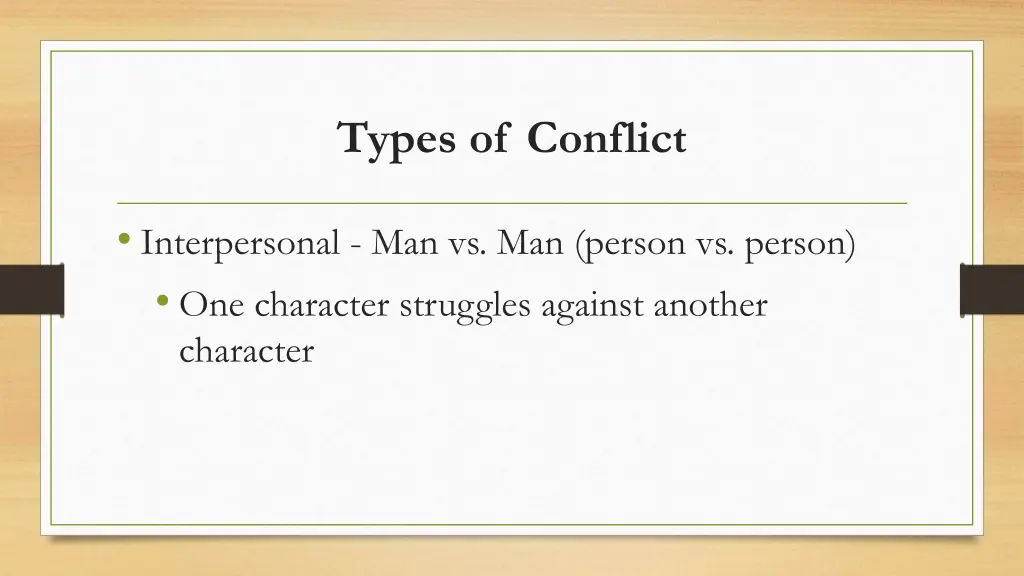 types of conflict