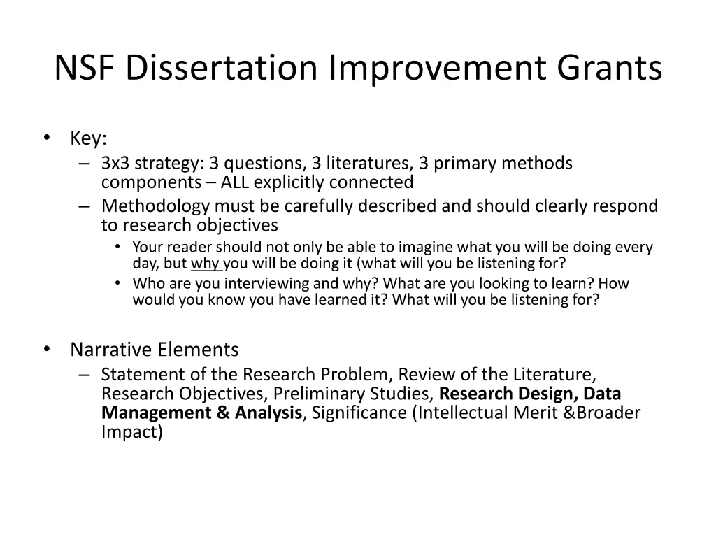 nsf dissertation improvement grants