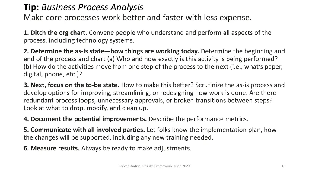 tip business process analysis make core processes