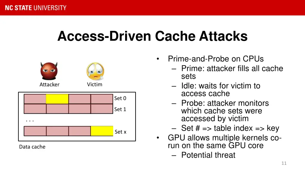 access driven cache attacks