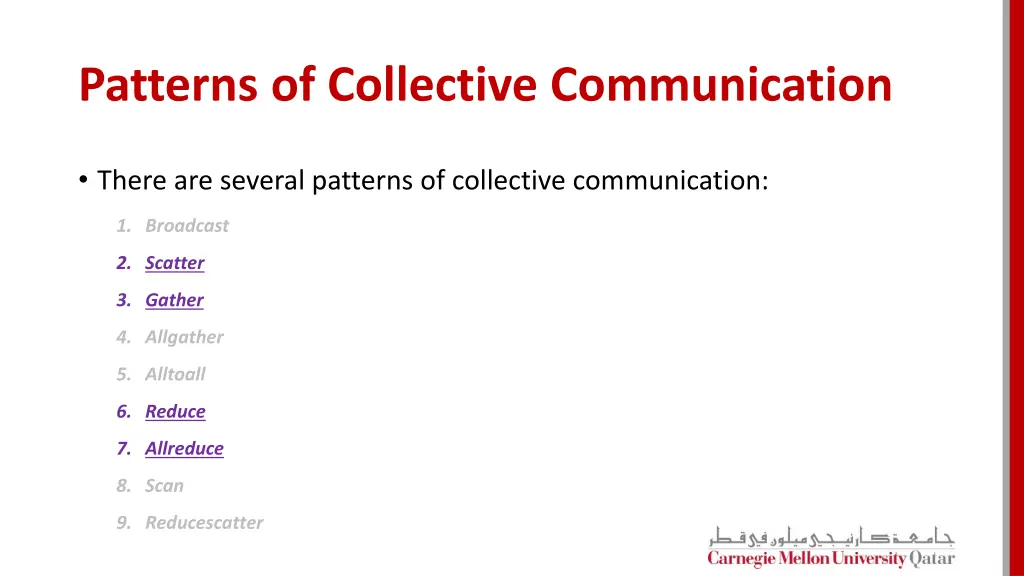 patterns of collective communication 1