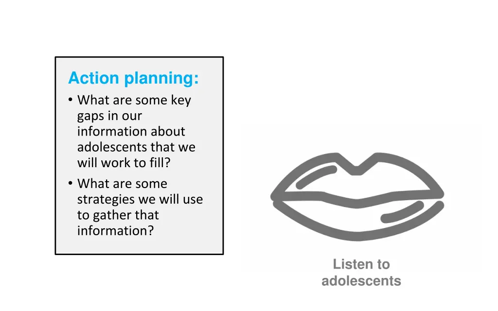 action planning what are some key gaps