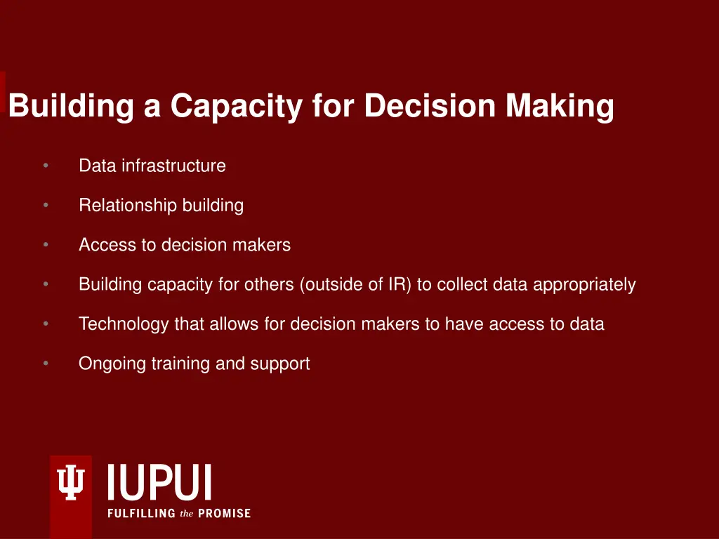 building a capacity for decision making