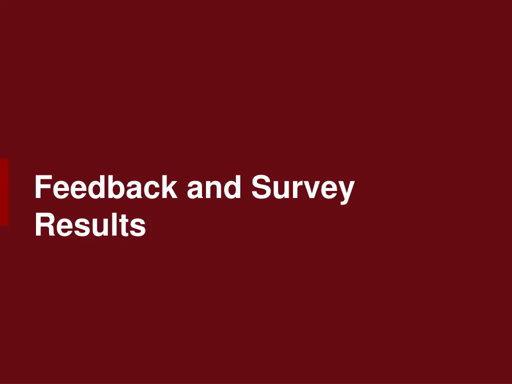 feedback and survey results