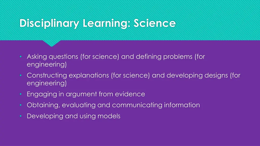 disciplinary learning science