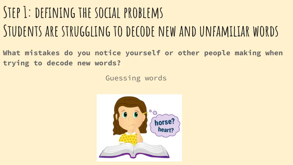 step 1 defining the social problems students