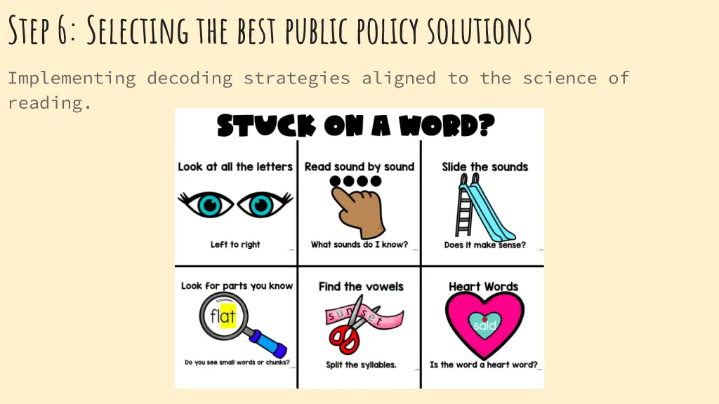 step 6 selecting the best public policy solutions