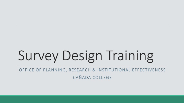 survey design training