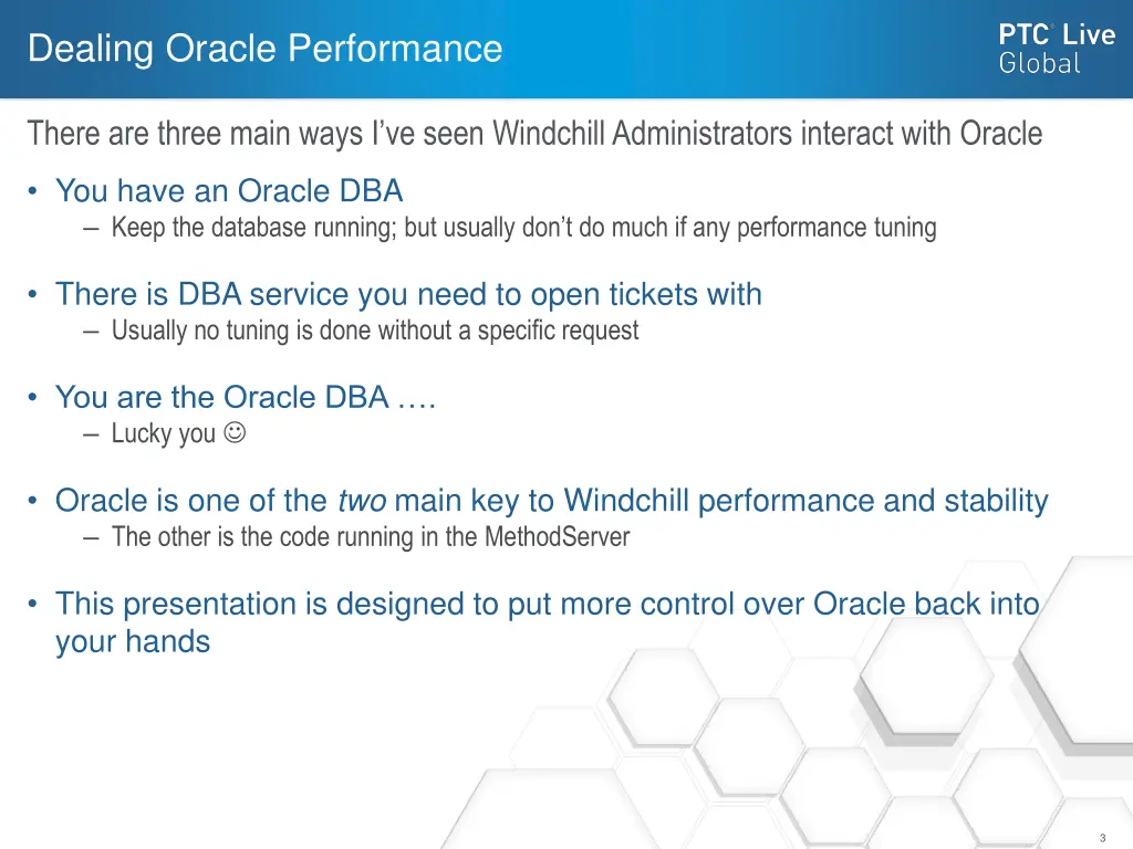 dealing oracle performance