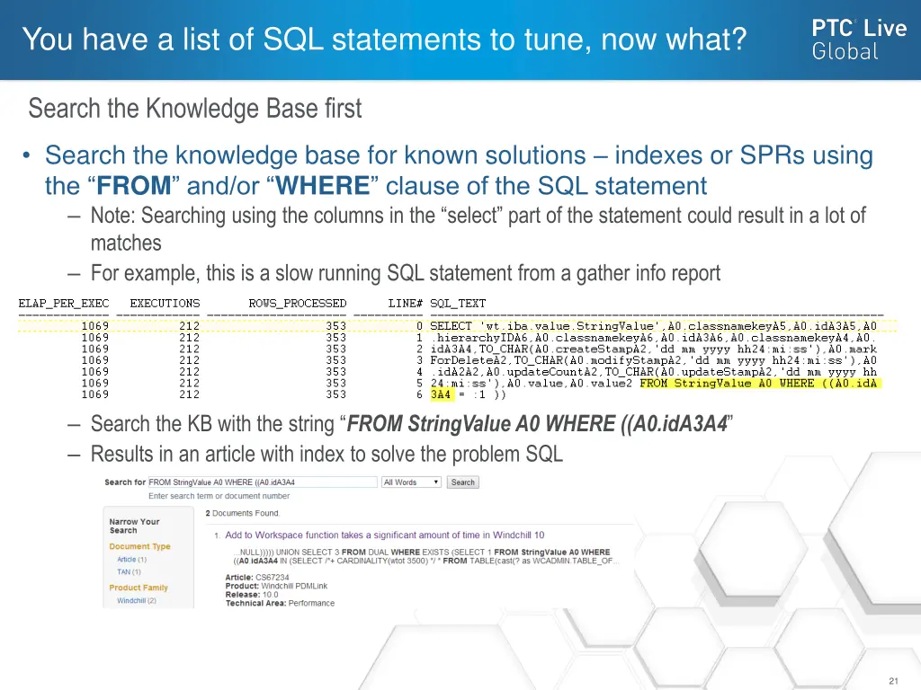 you have a list of sql statements to tune now what