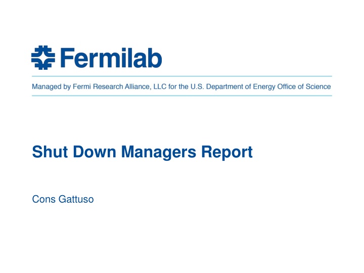 shut down managers report