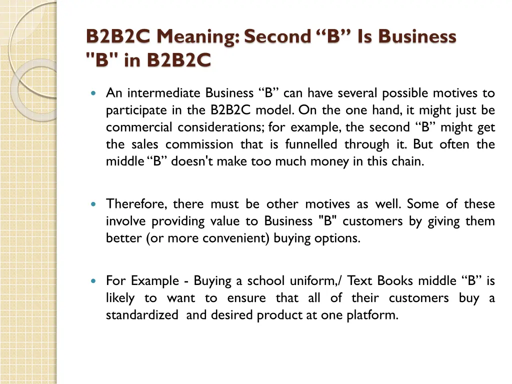 b2b2c meaning second b is business b in b2b2c