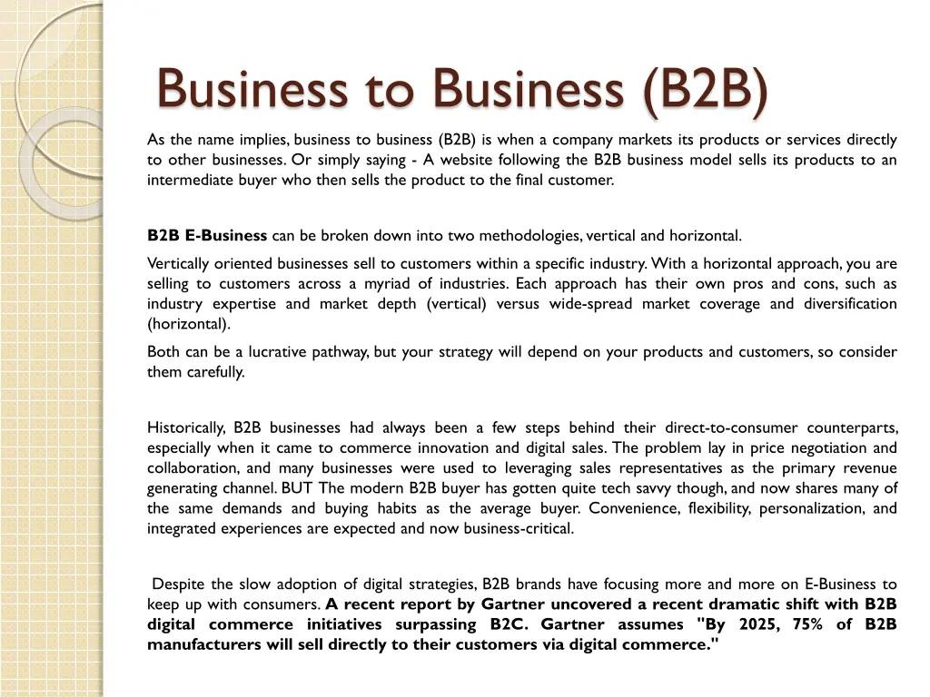 business to business b2b