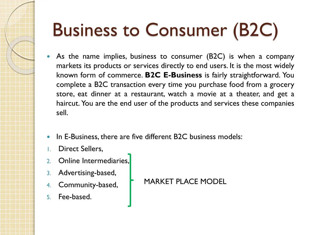 business to consumer b2c