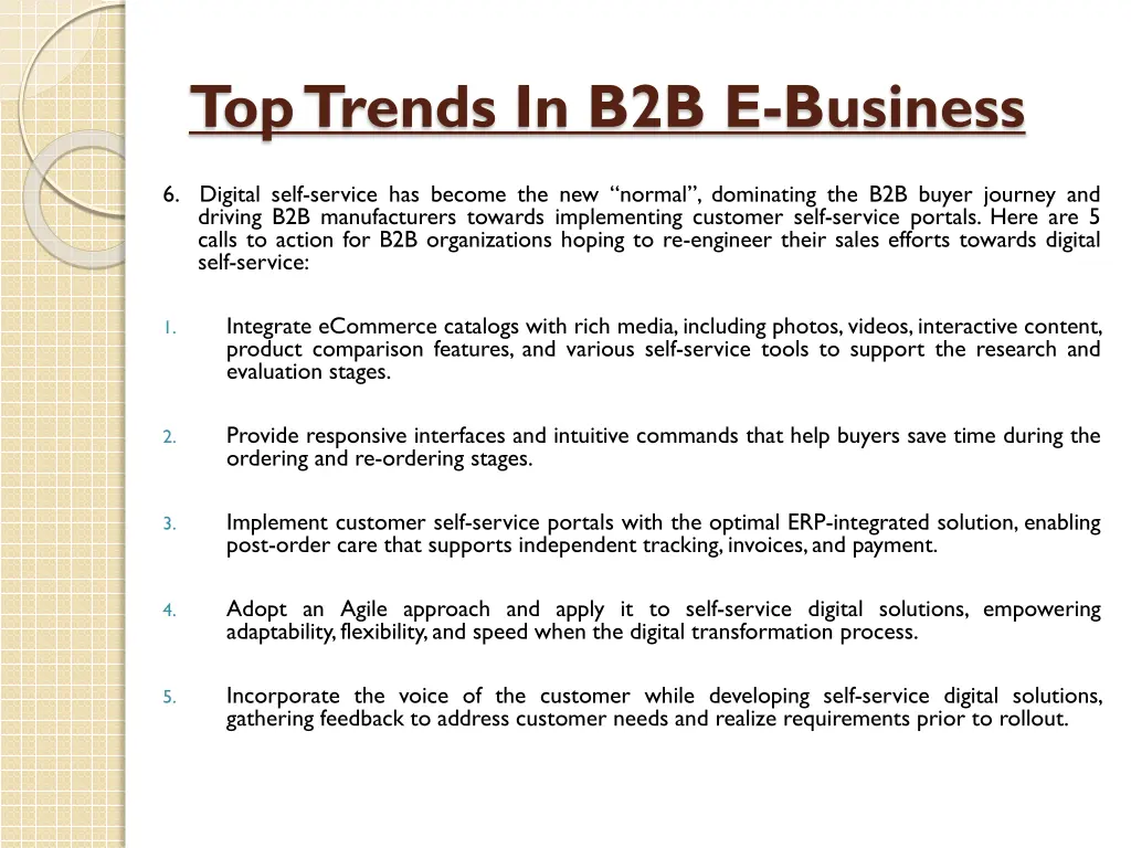 top trends in b2b e business 1