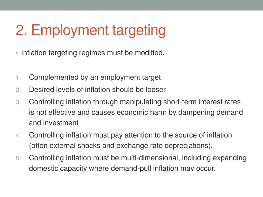 2 employment targeting