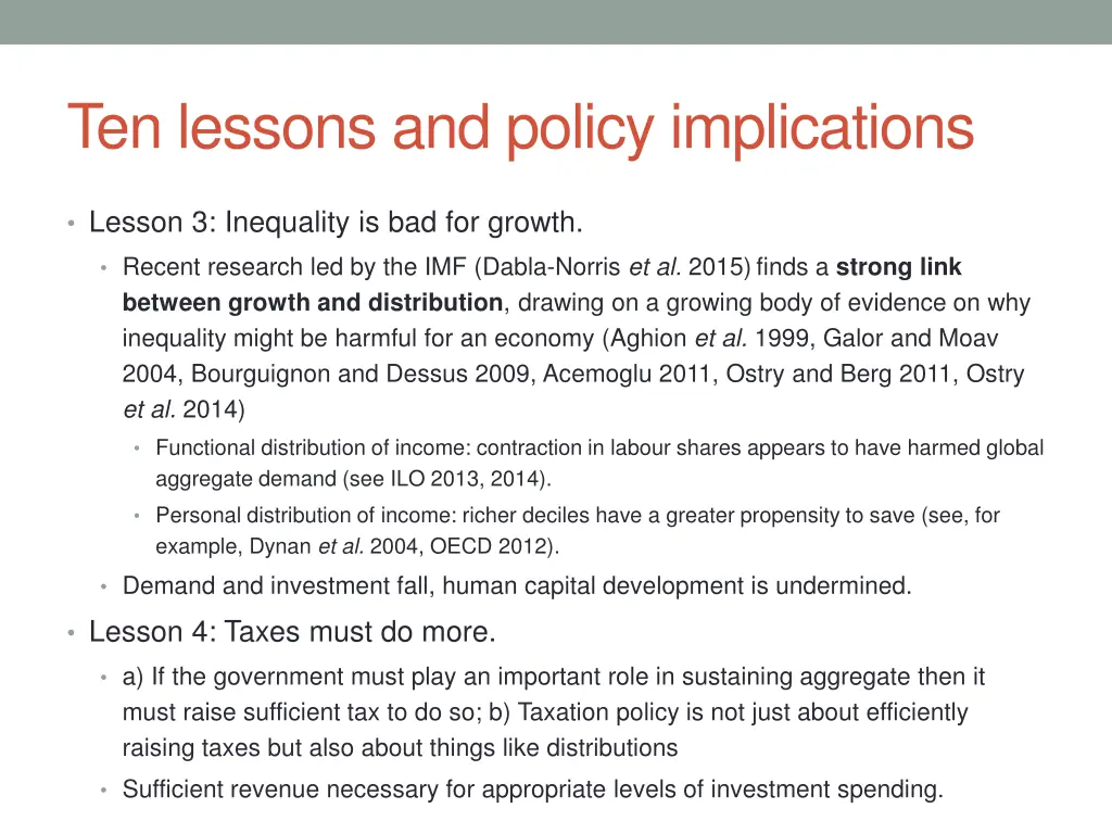 ten lessons and policy implications 2