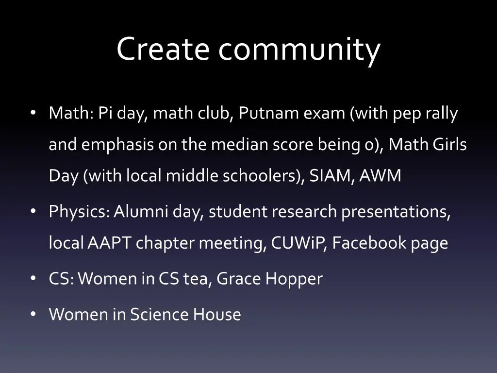 create community 1