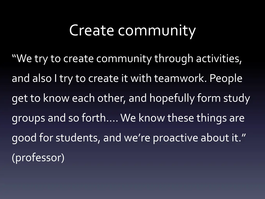 create community