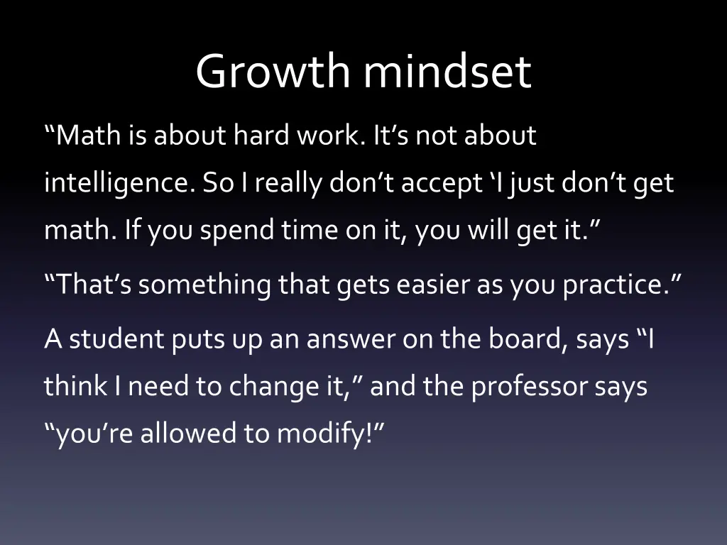 growth mindset