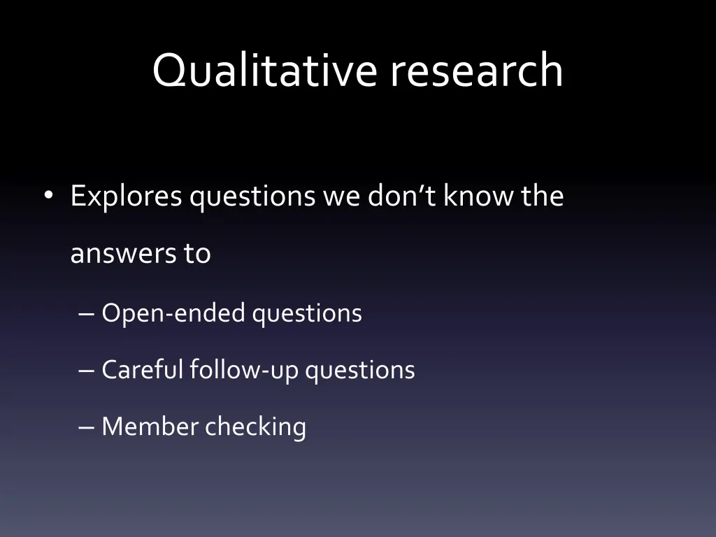 qualitative research