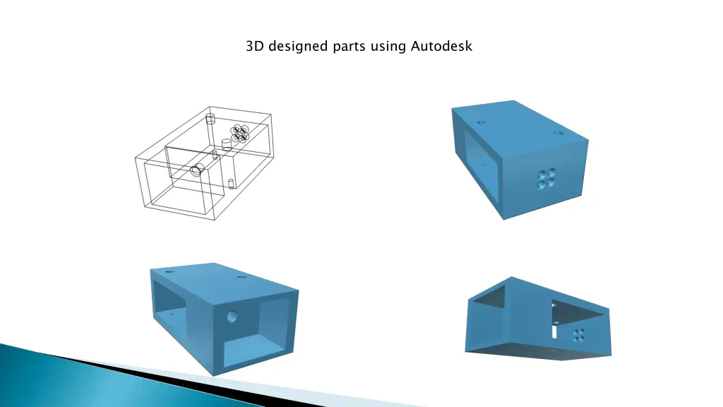 3d designed parts using autodesk