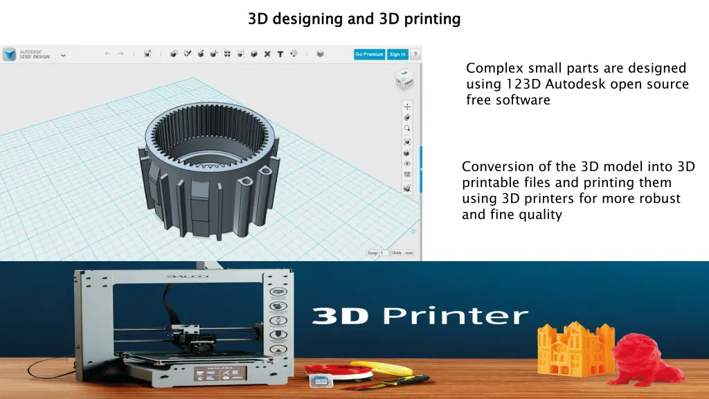 3d designing and 3d printing