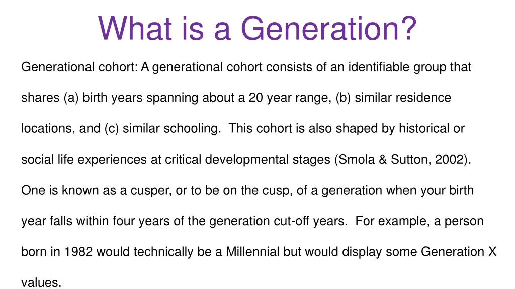 what is a generation